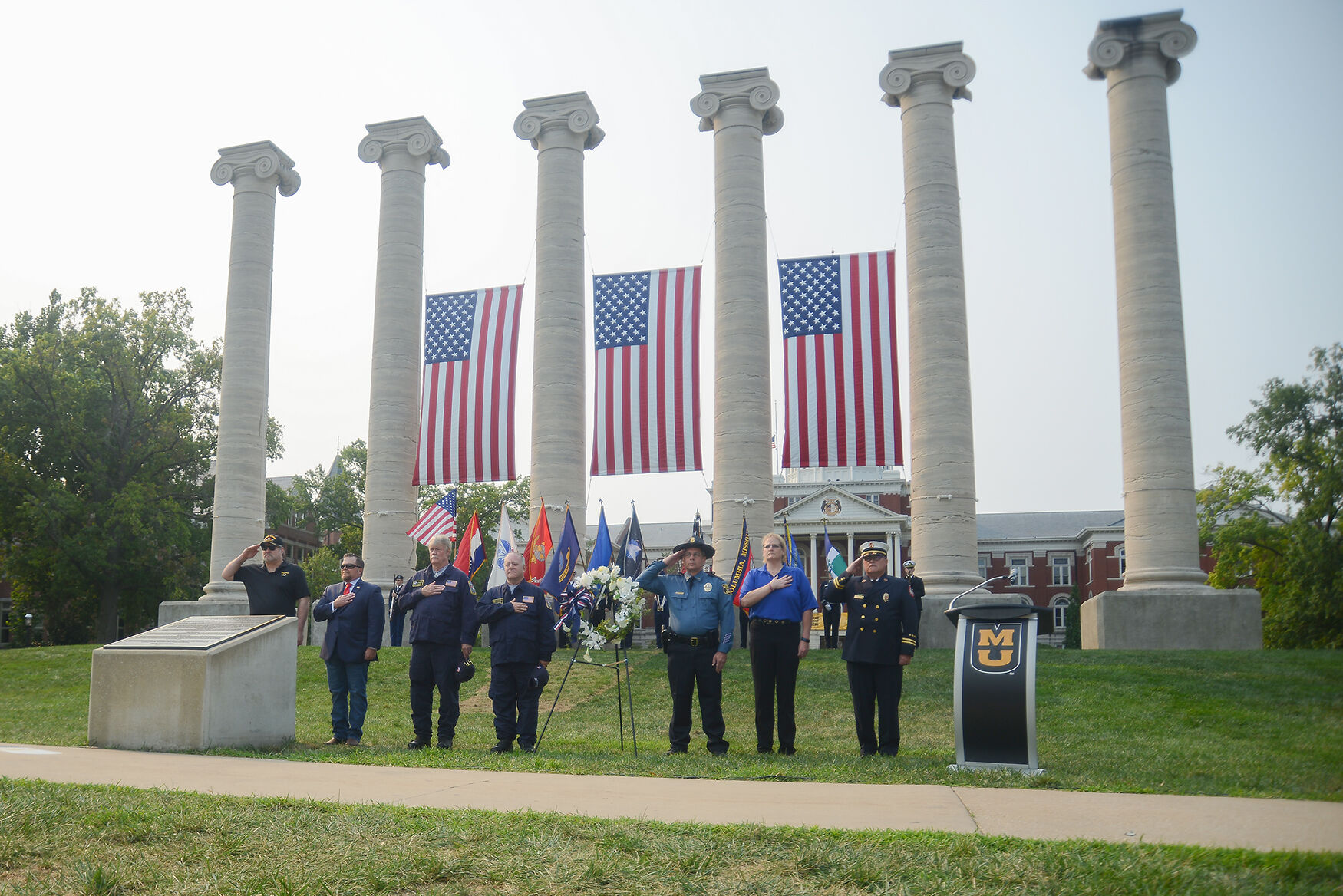 Wreath laying ceremony is held at MU’s Francis Quadrangle to commemorate the 20th anniversary of 9/11